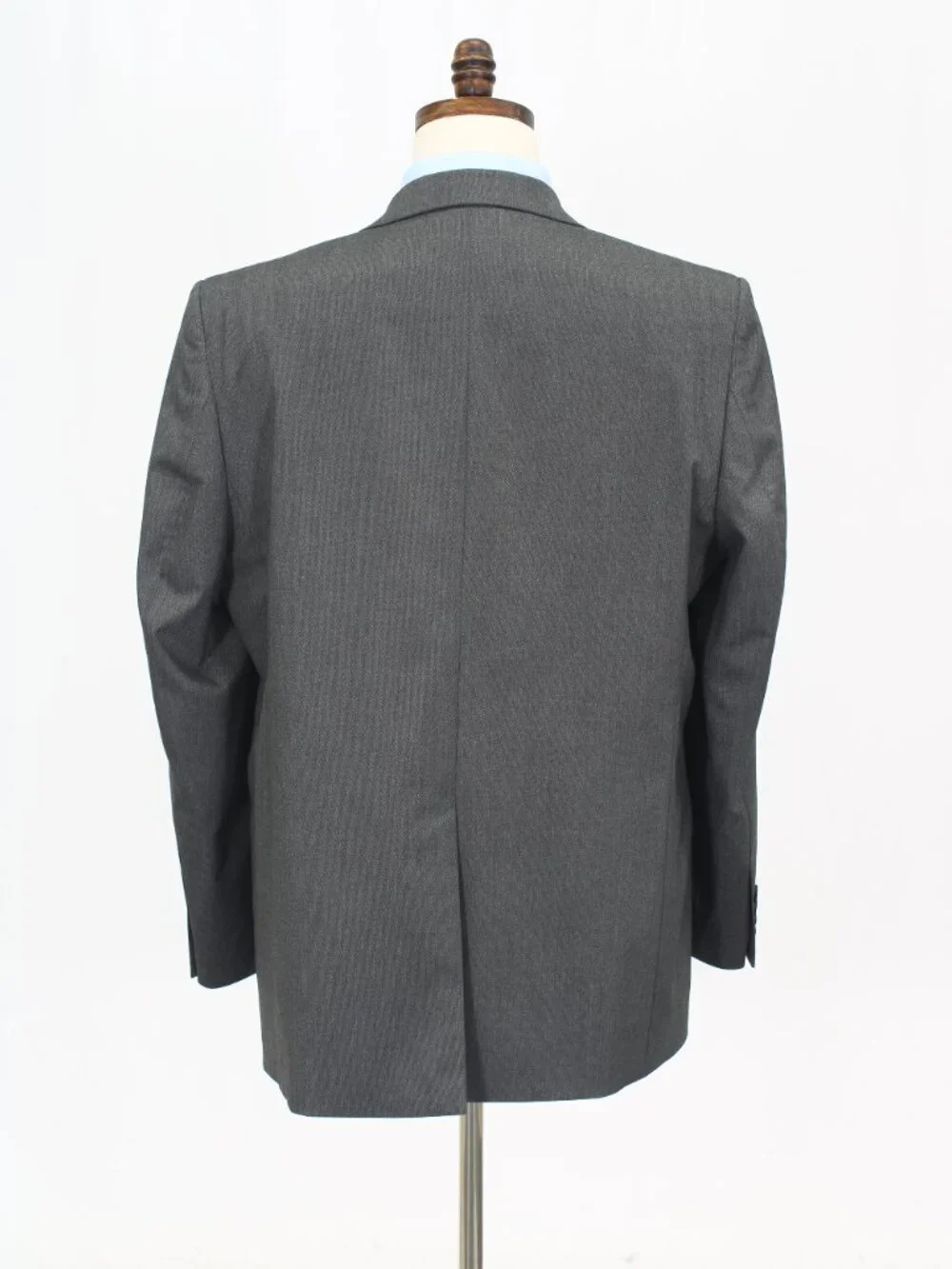Haggar 44L 40x28 Gray Full Suit 2-Button Solid R946